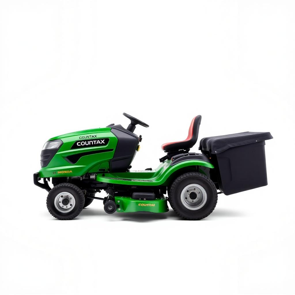 Countax C400H green ride-on lawn mower with Honda petrol engine and rear grass collector
