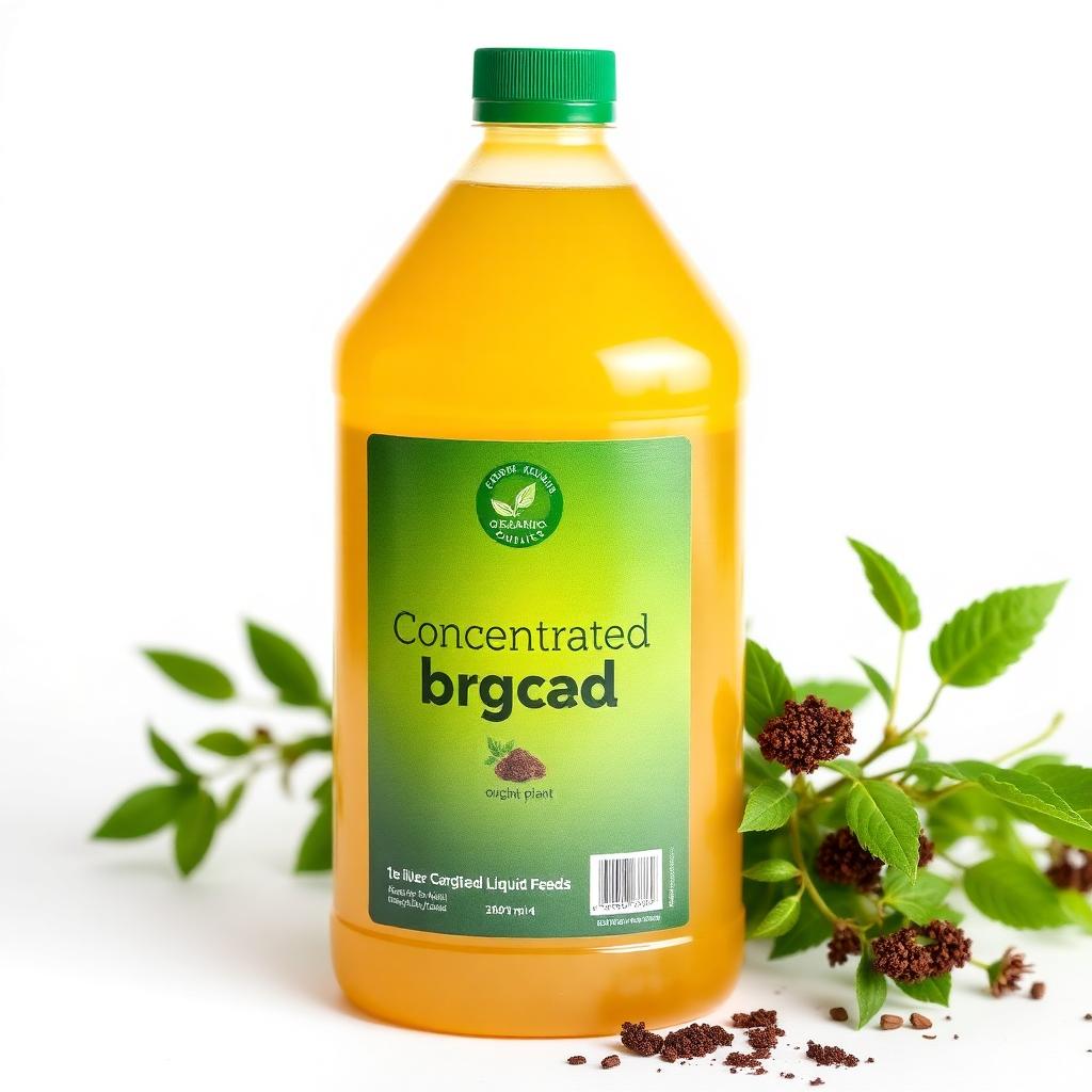 1 litre bottle of concentrated organic liquid plant feed with green label
